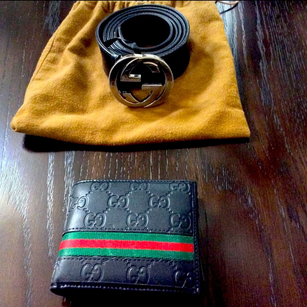 Mens Gucci Belt and Wallet